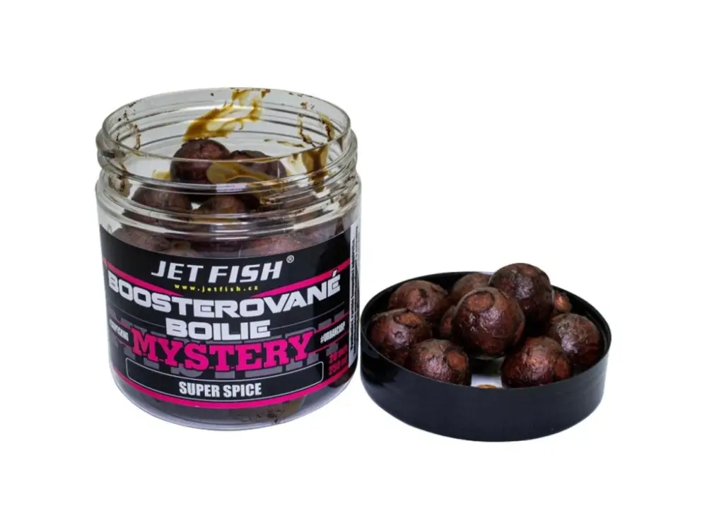 Jet Fish Boosterované Boilie Mystery Squid Spice 250ml Dokud Zásoby Vydrží