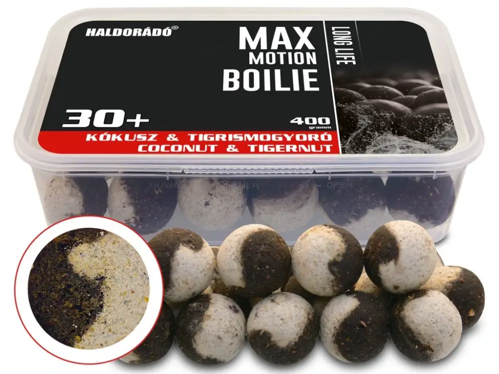 Haldorádó Boilies Max Motion Long Life Kokos Tygří Ořech Dokud Zásoby Vydrží