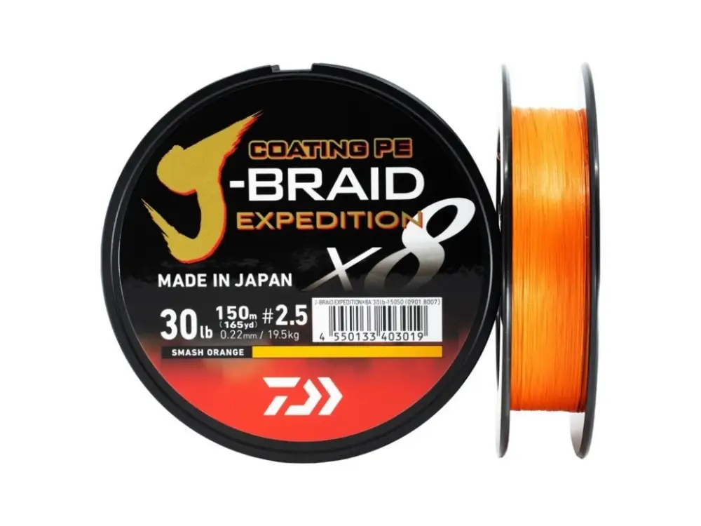 Daiwa Pletená Šnůra J-Braid Expedition Oranžová 150m Tovární Cena