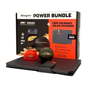 Nejprodávanější Deeper Power Bundle Nahazovací Sonar Chirp+ 3 a Solární Nabíječka