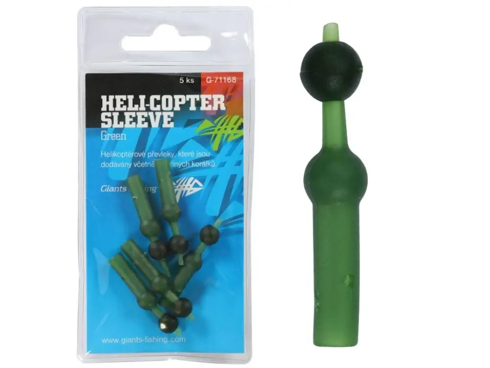 Cenový Hit Giants Fishing Systém Na Montáž Heli-Copter Sleeve Green 5ks