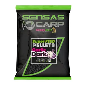 Značkový Sensas Pelety Super Feed Garlic Dark 650g