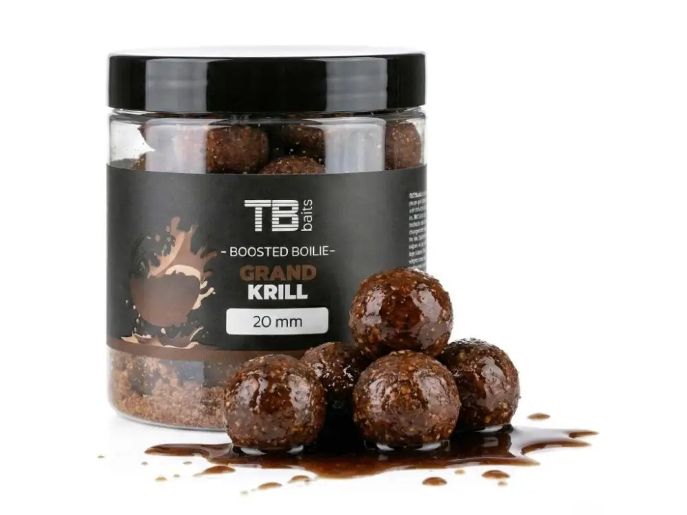 TB Baits Boosterované Boilie Grand Krill 120g Nová Kolekce