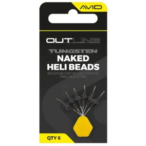 Akce Avid Carp Zarážky Outline Tungsten Naked Heli Beads
