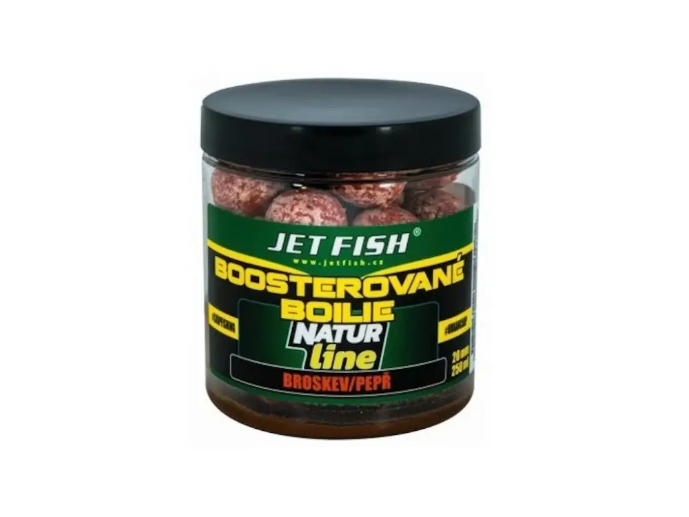 Jet Fish Boostrované Boilie Natur Line Broskev Pepř 250ml Nakupujte Hned