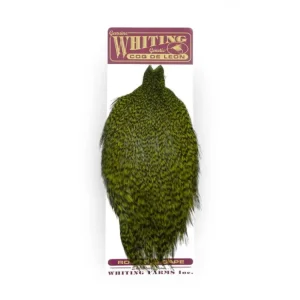 Whiting Kohoutí Skalp Coq de Leon Rooster Cape Grizzly Dyed Olive Nakupujte Hned