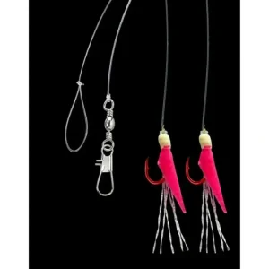 Aquantic Návazec Real Skin Leader Rig 2 Pink 150cm Časově Omezené
