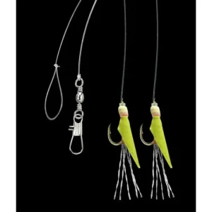 Aquantic Návazec Real Skin Leader Rig 2 Chartreuse 150cm Nejlepší Cena
