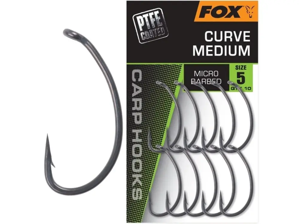 Fox Háčky Curve Shank Medium 10ks Levný