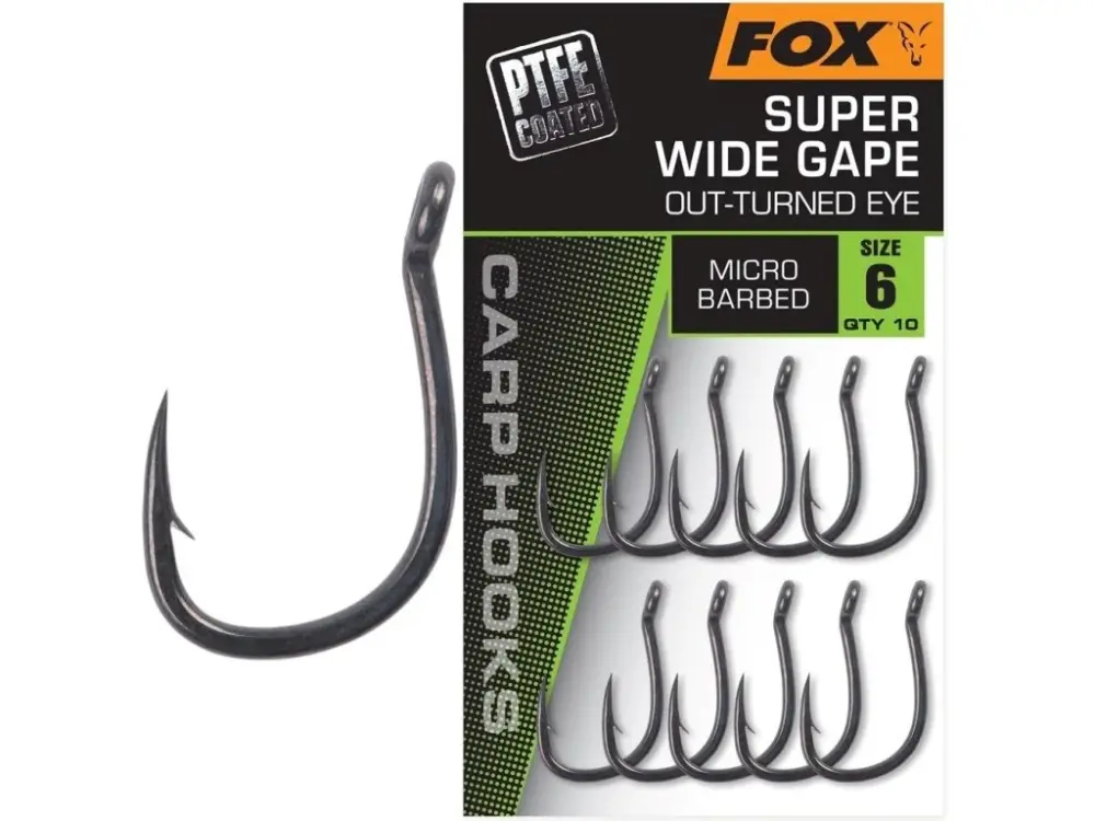 Fox Háčky Super Wide Gape Out-Turned Eye 10ks Cenově Výhodný