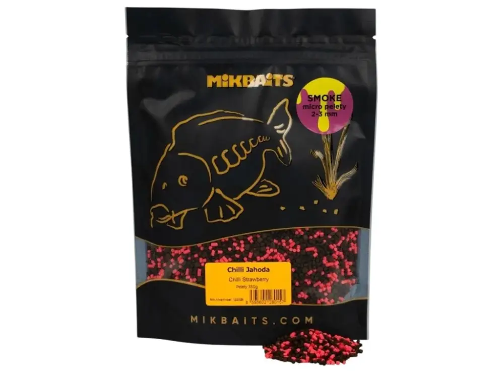 Levný Mikbaits Smoke Micro Pelety Chilli Jahoda 2-3mm 350g