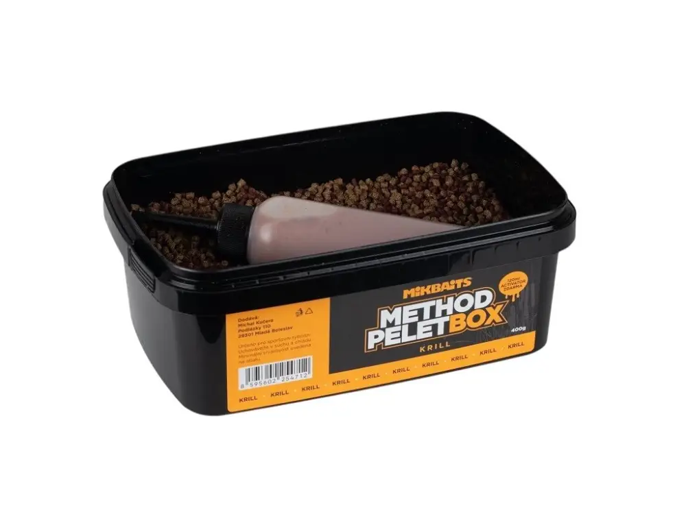 Mikbaits Method Pelet Box Krill 400g + 120ml Activator Nejlepší Cena
