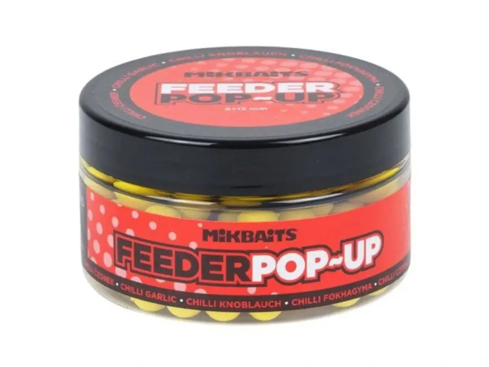 Mikbaits Plovoucí Boilie Feeder Pop-Up Chilli Česnek 8+12mm 100ml Top Prodej