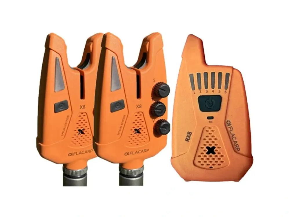 Zlevněný Flacarp Sada Signalizátorů X8 + Příposlech RX8 Speciální Edice Orange