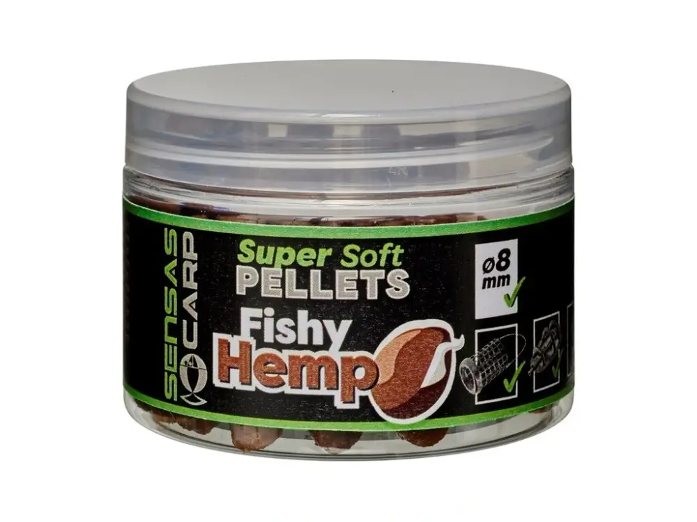 Sensas Pelety Super Soft Fishy Hemp 60g Ověřený