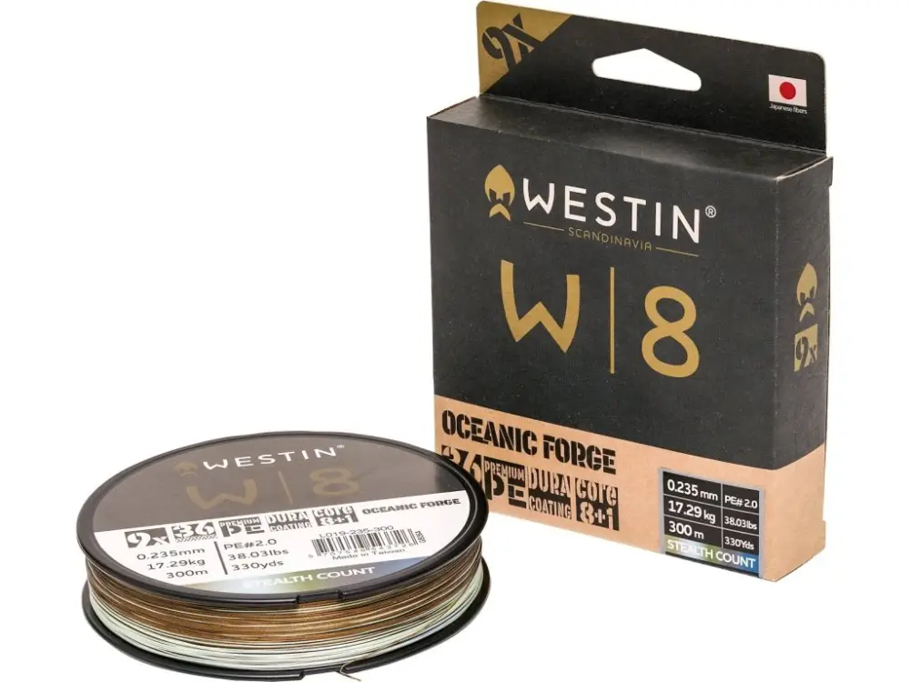 Westin Pletená Šňůra W8 9-Braid Oceanic Forge Stealth Count 300m Cenově Výhodný