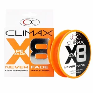 Bezpečná Platba Climax Pletená Šňůra Never Fade 8x Oranžová 135m