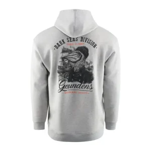 Grundéns Mikina Dark Seas X Grundens Portsmith Hoodie Athletic Heather Finální Výprodej