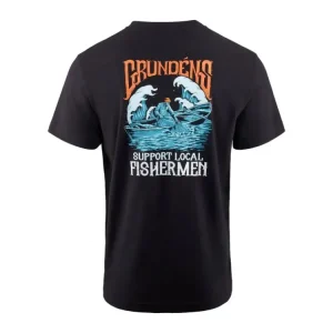 Akční Nabídka Grundéns Tričko Support Fishermen SS T-Shirt Black