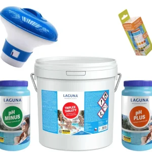 I. MAXI set na chlorové ošetření vody (Triplex tablety, pH-, pH+, tester, plovák) Sezónní Sleva