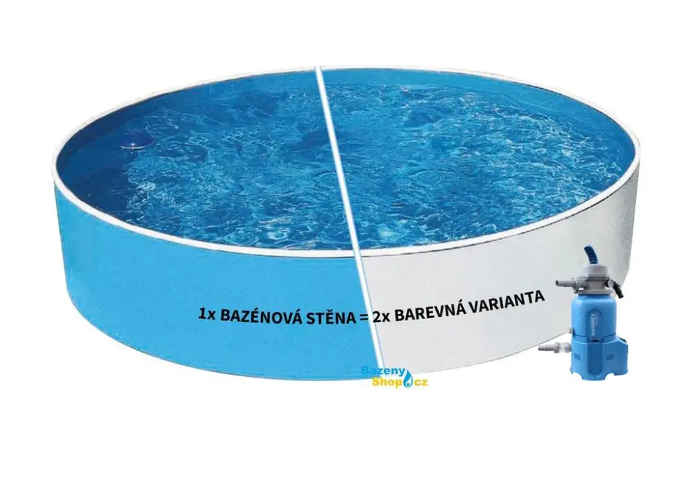 Tovární Cena Bazén AZURO BLUE / WHITE 2,4 x 0,9m + písková filtrace 2m3/h