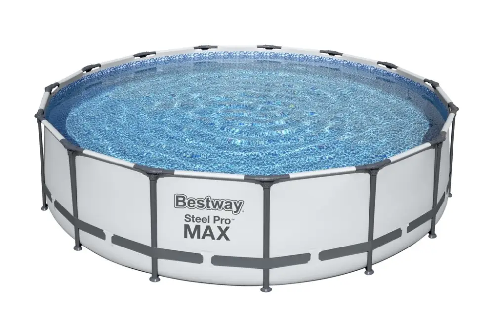 Bazén Bestway s konstrukcí 4,57 x 1,07m světle šedý set s pískovou filtrací 4m3/hod Omezená Nabídka