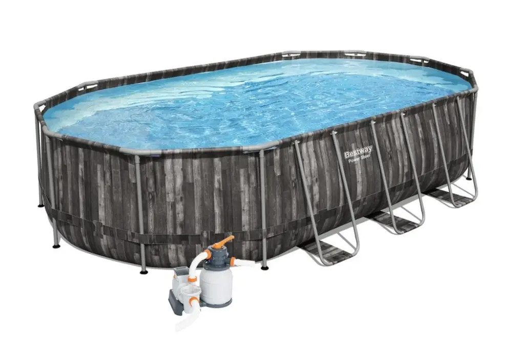 Bazén Bestway 5611R s konstrukcí 6,10 x 3,66 x 1,22m set písková filtrace 5,6m3/hod Super Cena