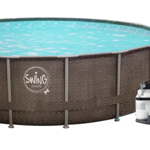 Bazén Swing Elite Frame 4,27 x 1,07m -rattan + písková filtrace 4m3/hod Cenový Hit