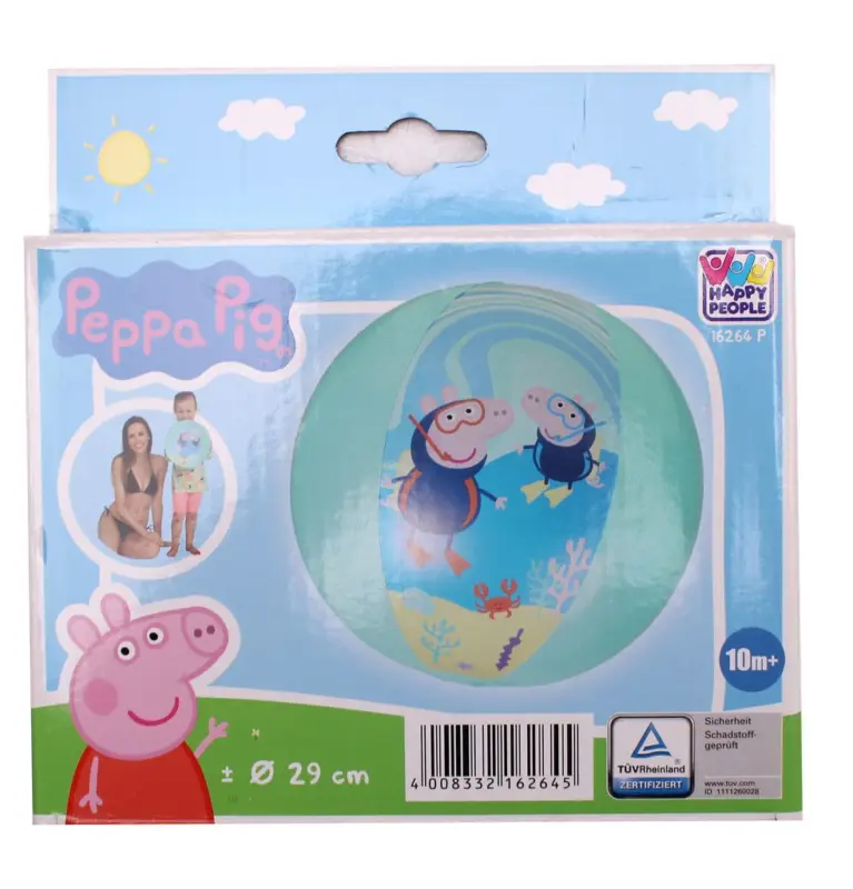 Happy people Peppa Pig nafukovací míč, 29cm Akční Cena