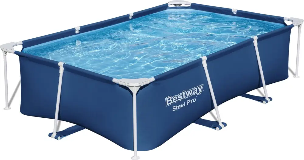 Tovární Cena Bestway Steel Pro™ Frame Pool bez čerpadla 259 x 170 x 61 cm, tmavě modrý, obdélníkový tvar