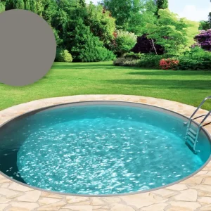 Akce BWT Bazénová fólie -kruhová Ø 350 x 120 cm - šedá, tloušťka 0,8 mm / s lemem pro zavěšení P1