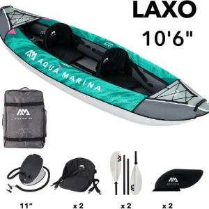 Aqua Marina Kajak Laxo – zeleno-šedý pro 2 osoby Značkový