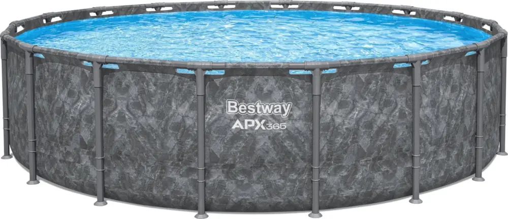 Bestway APX365™ zimě odolný Frame Pool kompletní sada - Ø 549 x 132 cm, Sada s bazénem, pískovým filtračním systémem, filtračními kuličkami, bezpečnostním žebříkem, plachtou a záplatami na opravu Odeslání Ihned