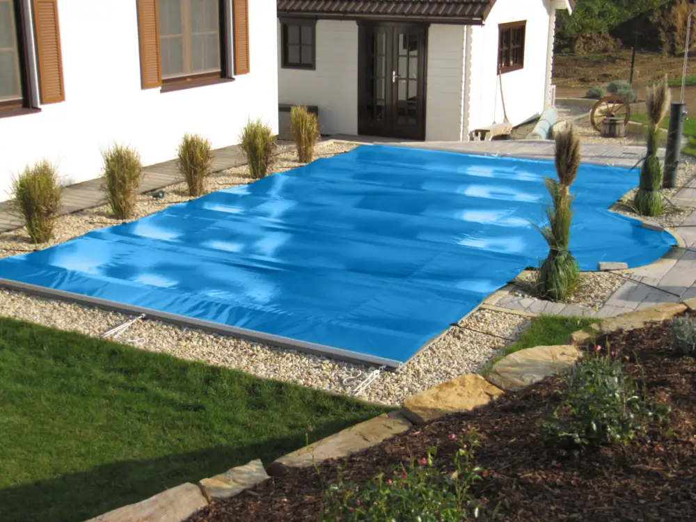 Originální CF. Group Navíjecí bazénový kryt STD obdélníkový 700 × 350 cm - modrý, Vnější rozměr: 750 x 400 cm