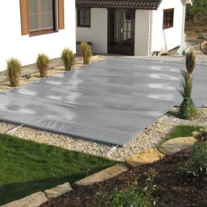 Značkový CF. Group Navíjecí bazénový kryt STD obdélníkový 600 × 300 cm - šedý, Vnější rozměr: 650 x 350 cm