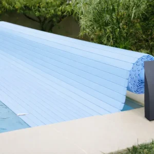 Cenový Hit CF. Group Lamelový kryt bazénu Contura obdélníkový 1000 × 500 cm - světle modrý, PVC lamely