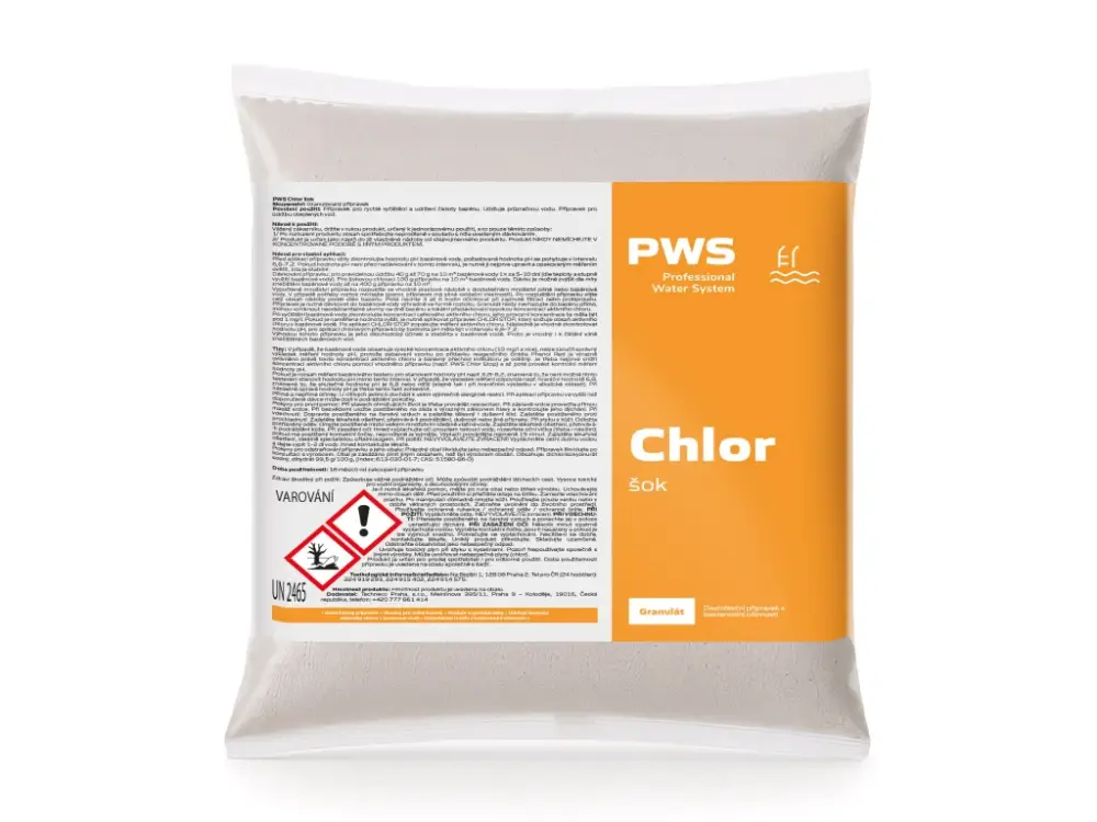Chlor šok 3kg - organický granulát - doplnění Víkendová Akce