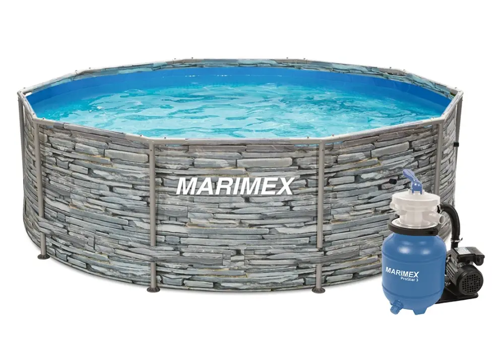 Bazén Marimex Florida 3,05x0,91 m s pískovou filtrací - motiv KÁMEN Must-Have