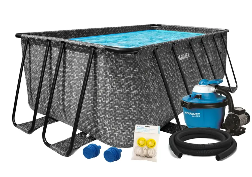 Značkový Bazén Marimex Florida Premium 2,15x4,00x1,22 m s pískovou filtrací a příslušenstvím - motiv RATAN
