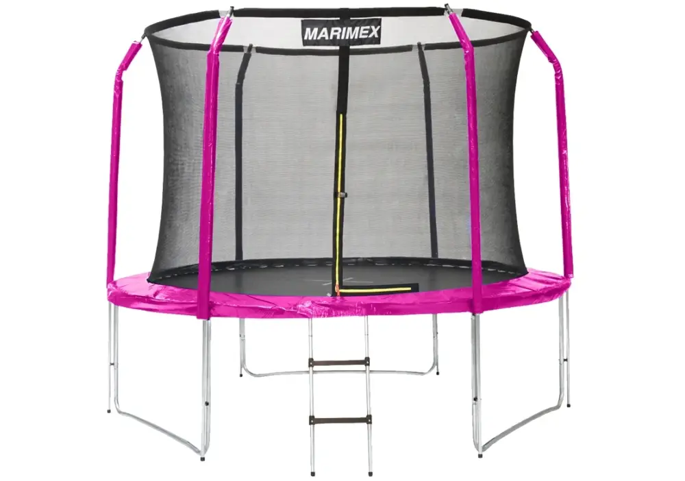 Must-Have Trampolína Marimex Standard 305 cm růžová + vnitřní ochranná síť + schůdky ZDARMA