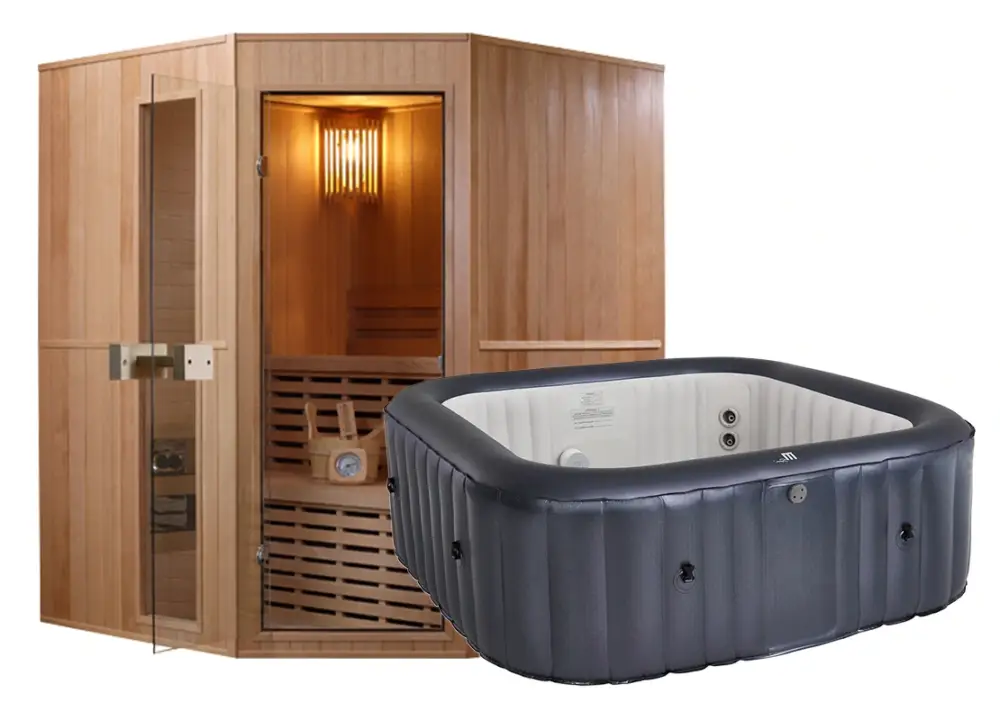 Dokud Zásoby Vydrží Finská sauna Marimex SISU XL + Vířivý bazén MSPA Otium M-OT061