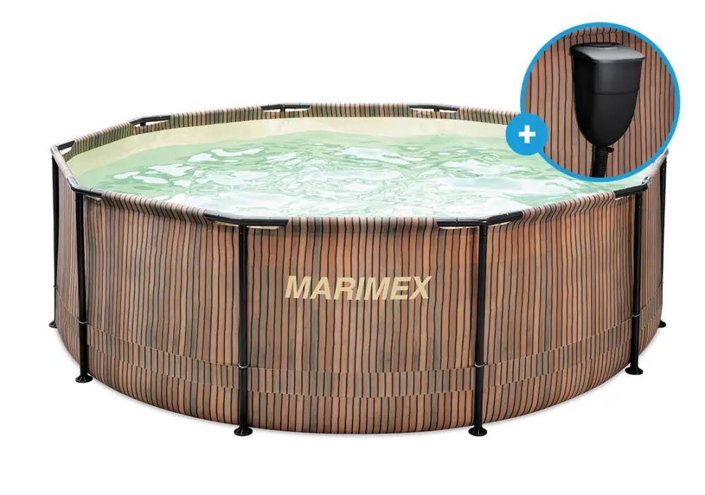 Rychlé Dodání Bazén Marimex Florida 3,05x0,91 m se zabudovaným skimmerem - motiv TEAK