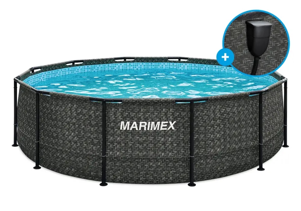 Autentický Bazén Marimex Florida 3,66x0,99 m se zabudovaným skimmerem - motiv RATAN