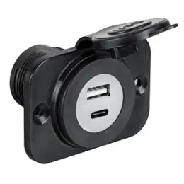 Nová Kolekce Zásuvka 12/24V USB+micro s podložkou na přišroubování