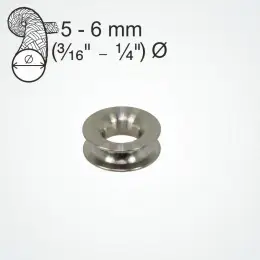 Očko kluzné Clamcleat Titanium Thimble pro lano 5-6mm Akční Nabídka